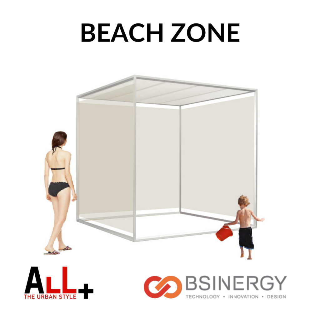 Bsinergy a favore del distanziamento sociale: gazebi Beach Zone e pannelli divisori